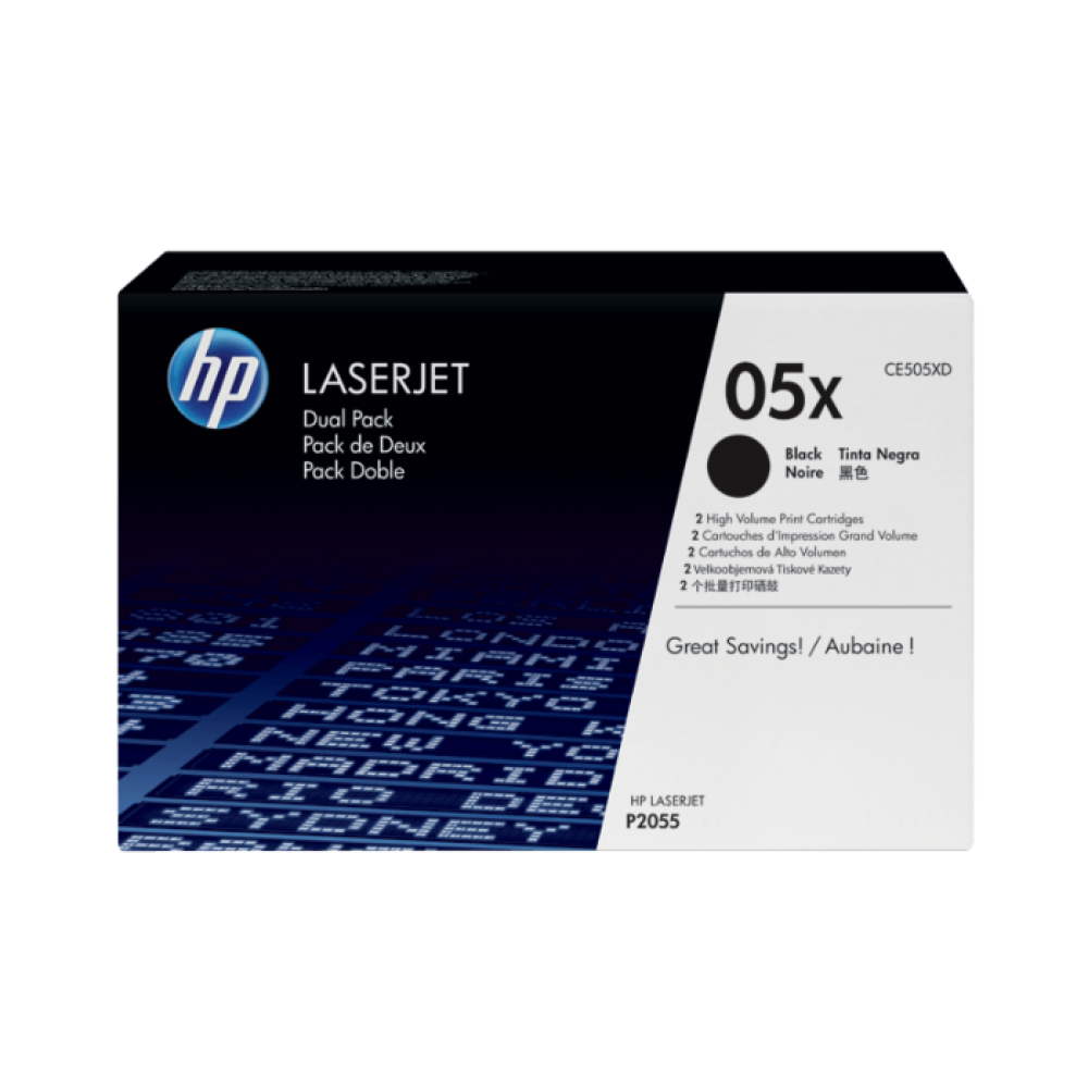 HP 05X 2-pack High Yield Original 