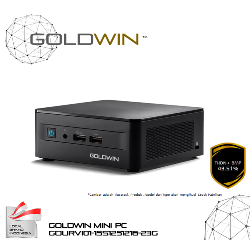 GOLDWIN PC DESKTOP / MINI PC GOURVI GWGOURVI01-15S1251216-23G