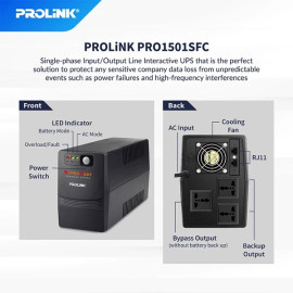 PROLINK UPS 1500VA PRO1501SFC