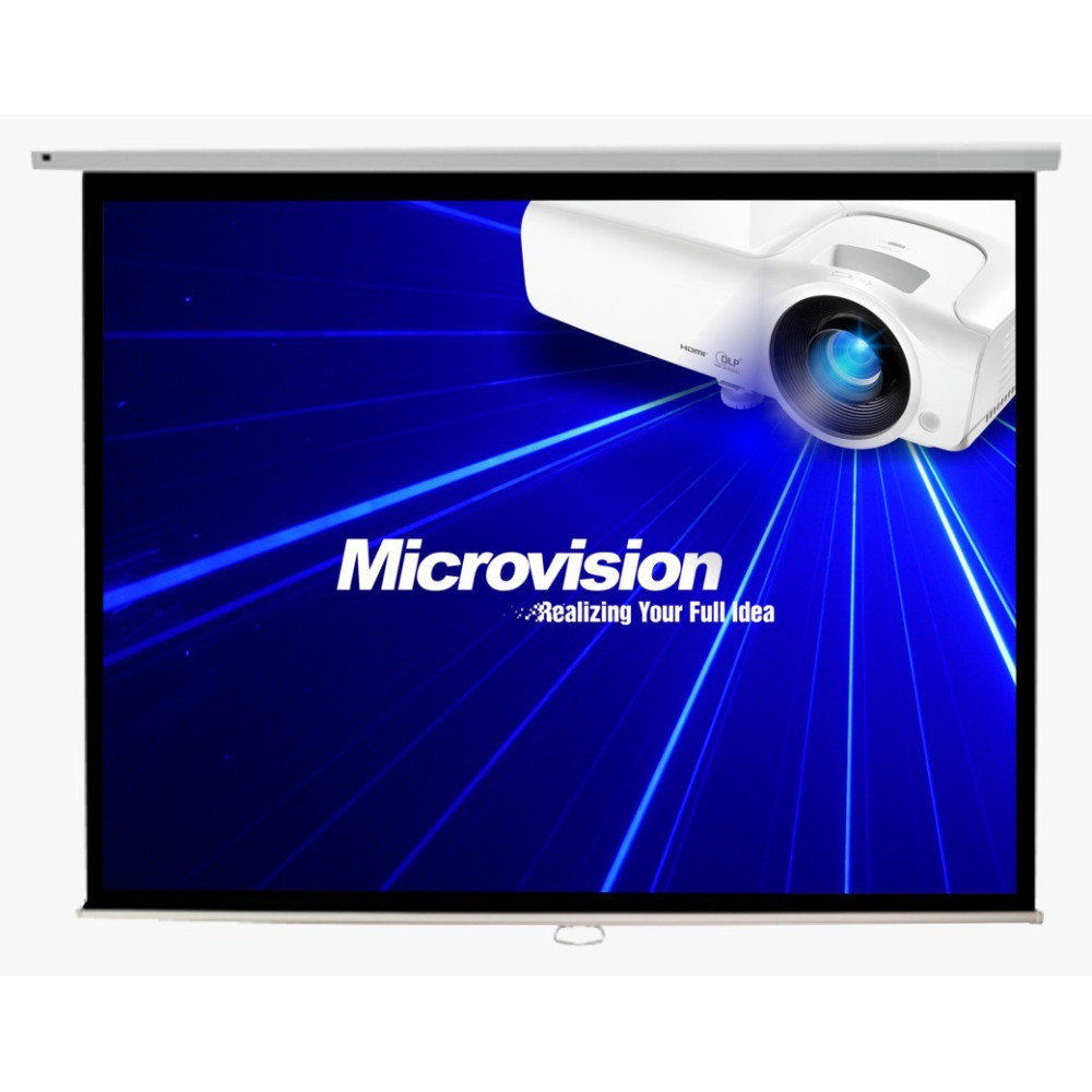 MICROVISION MANUAL WALL SCREEN 150X200 CM / 100 INCH DIAGONAL
