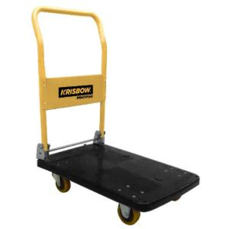 KRISBOW PLATFORM HAND TRUCK 300 KG PLASTIC BLACK